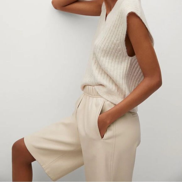 Mango Faux Leather Bermuda Shorts - Picture 7 of 10